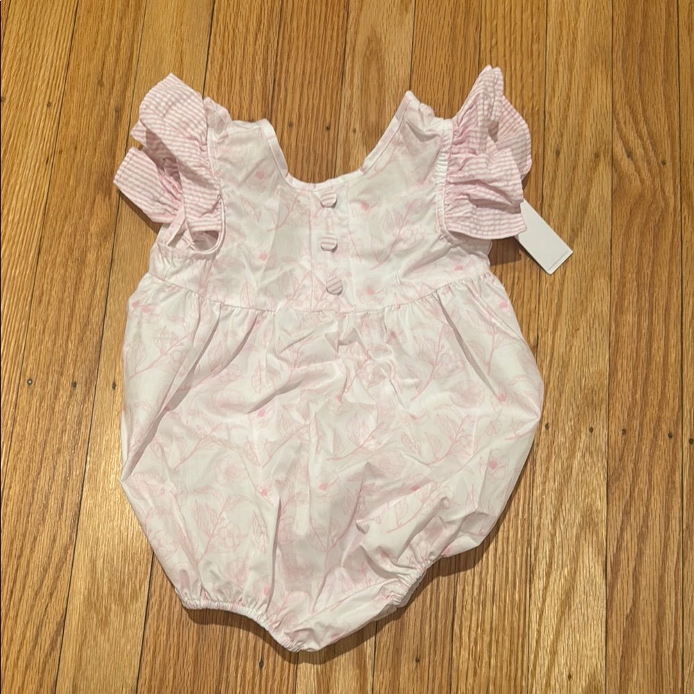 Eliza James pink white floral Easter bubble NWT